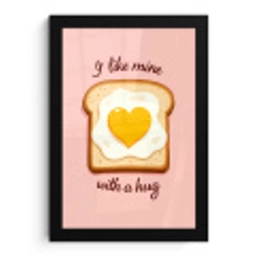 Brood - Illustratie - Quote - Roze fotolijst zwart zonder passe partout klein -3d