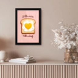 Brood - Illustratie - Quote - Roze fotolijst zwart zonder passe partout klein -sfeer5