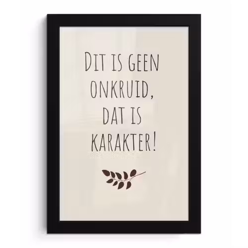 Bruin - Minimalistisch - Quote - Zomer fotolijst zwart zonder passe partout klein -3d