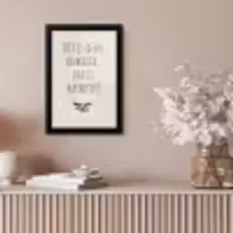 Bruin - Minimalistisch - Quote - Zomer fotolijst zwart zonder passe partout klein -sfeer5