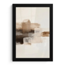 Penseelstreken - Abstract landschap - Rust fotolijst zwart zonder passe partout klein -3d