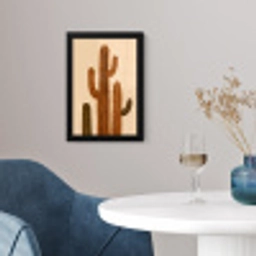 Cactus - Woestijn - Zand - Bruin fotolijst zwart zonder passe partout klein -sfeer4