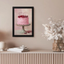 Taart - Pink - Cherry fotolijst zwart zonder passe partout klein -sfeer5
