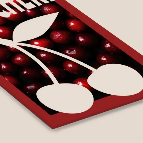 Kersen - Illustratie - Rood fotolijst zwart zonder passe partout klein -zsfeer6