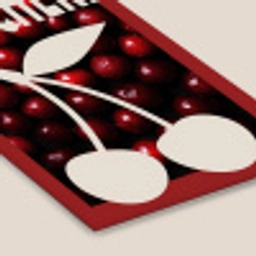 Kersen - Illustratie - Rood fotolijst zwart zonder passe partout klein -zsfeer6
