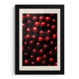 Kersen - Rood fotolijst zwart zonder passe partout klein -3d