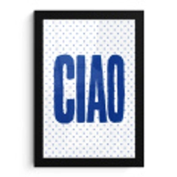 Ciao - Stippen - Roze - Wit fotolijst zwart zonder passe partout klein -3d