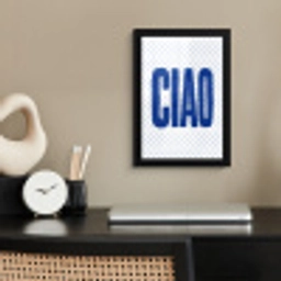Ciao - Stippen - Roze - Wit fotolijst zwart zonder passe partout klein -sfeer1