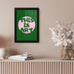 Cirkel - Roze - Tekst - Art fotolijst zwart zonder passe partout klein -sfeer5