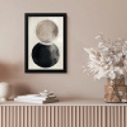 Cirkels - Vorm - Beige - Abstract fotolijst zwart zonder passe partout klein -sfeer5