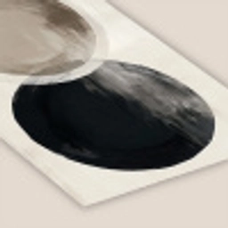 Cirkels - Vorm - Beige - Abstract fotolijst zwart zonder passe partout klein -zsfeer6