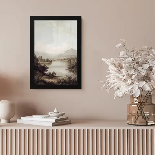 Klassiek - Landschap - Sereen fotolijst zwart zonder passe partout klein -sfeer5