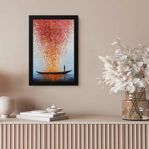 Wolk - Confetti - Boot - Wateroppervlakte fotolijst zwart zonder passe partout klein -sfeer5