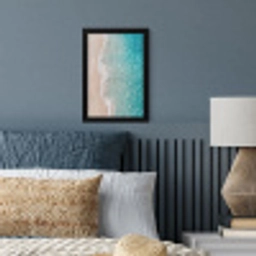 Kust - Zand - Blauw fotolijst zwart zonder passe partout klein -sfeer3