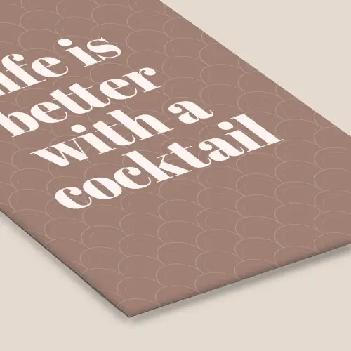 Cocktail - Tekst - Patroon - Wit fotolijst zwart zonder passe partout klein -zsfeer6