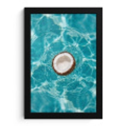 Kokosnoot - Water - Wit fotolijst zwart zonder passe partout klein -3d