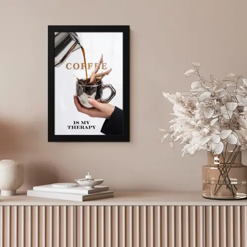 Koffie - Mok - Kan - Therapie fotolijst zwart zonder passe partout klein -sfeer5