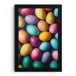 Kleurrijk - Paaseitjes - Spetters fotolijst zwart zonder passe partout klein -3d