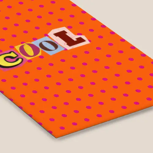 Cool - Stippen - Oranje fotolijst zwart zonder passe partout klein -zsfeer6