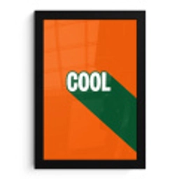 Cool - Oranje - Groen fotolijst zwart zonder passe partout klein -3d