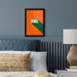 Cool - Oranje - Groen fotolijst zwart zonder passe partout klein -sfeer3