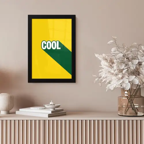 Cool - Geel - Groen fotolijst zwart zonder passe partout klein -sfeer5