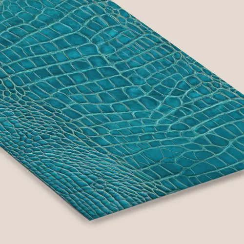 Krokodillenleertextuur - Blauw - Exotisch fotolijst zwart zonder passe partout klein -zsfeer6