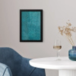 Krokodillenleertextuur - Blauw - Exotisch fotolijst zwart zonder passe partout klein -sfeer4