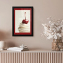 Cupcake - Kers - Rood fotolijst zwart zonder passe partout klein -sfeer5