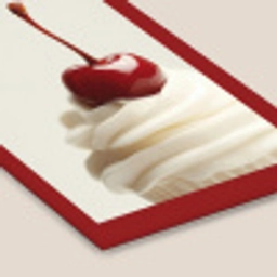 Cupcake - Kers - Rood fotolijst zwart zonder passe partout klein -zsfeer6
