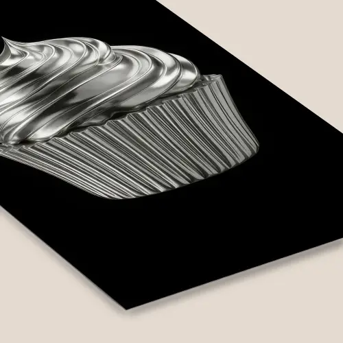 Cupcake - Luxueus - Zilver fotolijst zwart zonder passe partout klein -zsfeer6