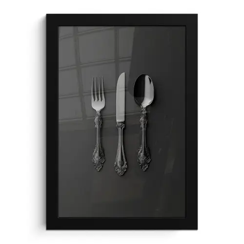 Bestek - Zwart fotolijst zwart zonder passe partout klein -3d