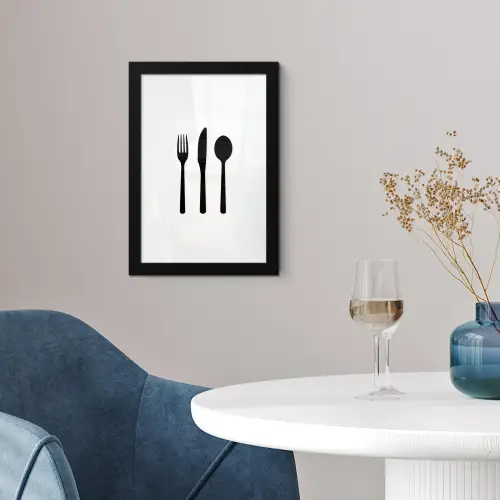 Bestek - Zwart - Simpel fotolijst zwart zonder passe partout klein -sfeer4