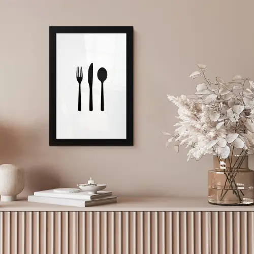 Bestek - Zwart - Simpel fotolijst zwart zonder passe partout klein -sfeer5