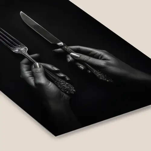 Bestek - Zwart - Wit fotolijst zwart zonder passe partout klein -zsfeer6