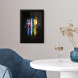 Bestek - Kleurrijk - Spetters fotolijst zwart zonder passe partout klein -sfeer4