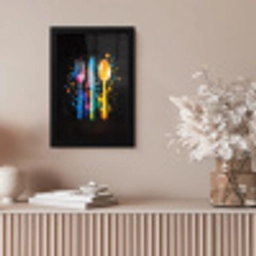Bestek - Kleurrijk - Spetters fotolijst zwart zonder passe partout klein -sfeer5