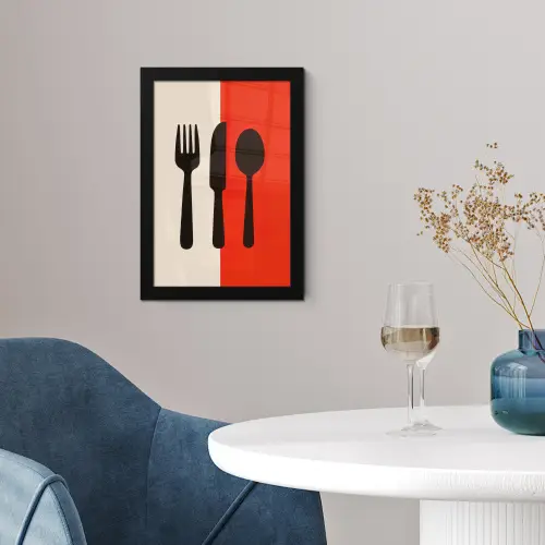 Bestek - Rood - Wit fotolijst zwart zonder passe partout klein -sfeer4
