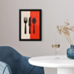 Bestek - Rood - Wit fotolijst zwart zonder passe partout klein -sfeer4