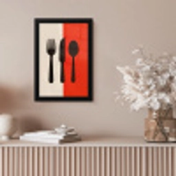 Bestek - Rood - Wit fotolijst zwart zonder passe partout klein -sfeer5