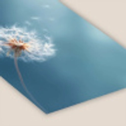 Paardenbloem - Wind - Blauw fotolijst zwart zonder passe partout klein -zsfeer6