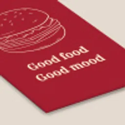 Dieprood - Lijntekening - Tekst - Hamburger fotolijst zwart zonder passe partout klein -zsfeer6