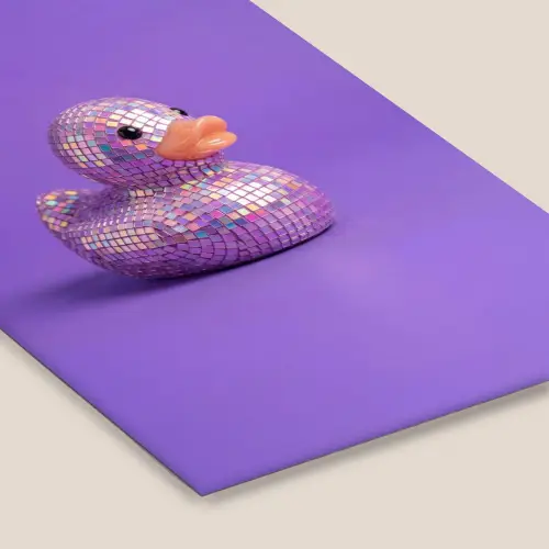 Disco - Eend - Paars fotolijst zwart zonder passe partout klein -zsfeer6