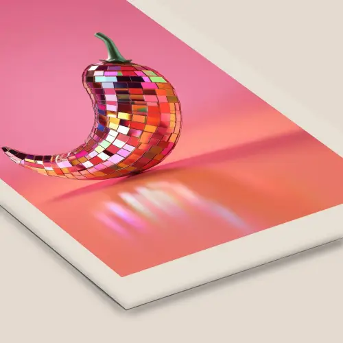 Disco - Peper - Roze fotolijst zwart zonder passe partout klein -zsfeer6