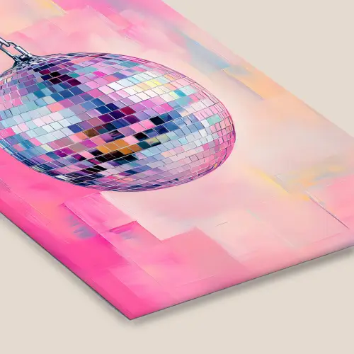 Discobal - Pink - Verf fotolijst zwart zonder passe partout klein -zsfeer6