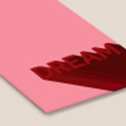 Dream - 3D - Rood - Roze fotolijst zwart zonder passe partout klein -zsfeer6
