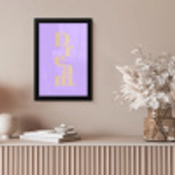 Dream - Paars - Typografisch fotolijst zwart zonder passe partout klein -sfeer5