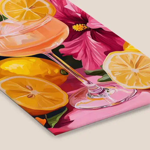 Drink - Bloemen - Yellow fotolijst zwart zonder passe partout klein -zsfeer6