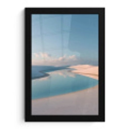 Duinen - Waterplas - Oneindige rust fotolijst zwart zonder passe partout klein -3d