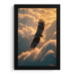 Adelaar - Wolken - Zon fotolijst zwart zonder passe partout klein -3d